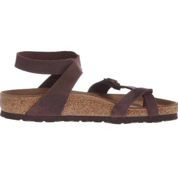 Birkenstock Yara Cork Footbed Oiled Leather Ankle Strap Sandals Womens 5 Habana - Picture 4 of 12